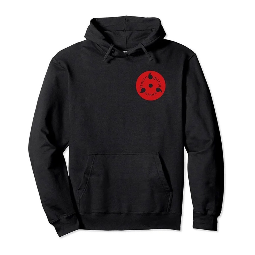 Official Sasuke Uchiha sharingan design naruto shippiden M hoodie